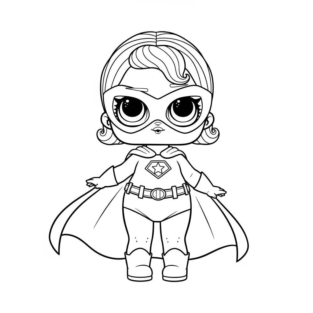 Desenho de LOL Surprise Super-Heroína para Colorir