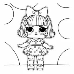 Desenho de LOL Surprise com Estilo Vintage para Colorir