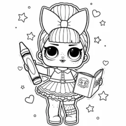 Desenho de LOL Surprise em Estilo Cartoon para Colorir