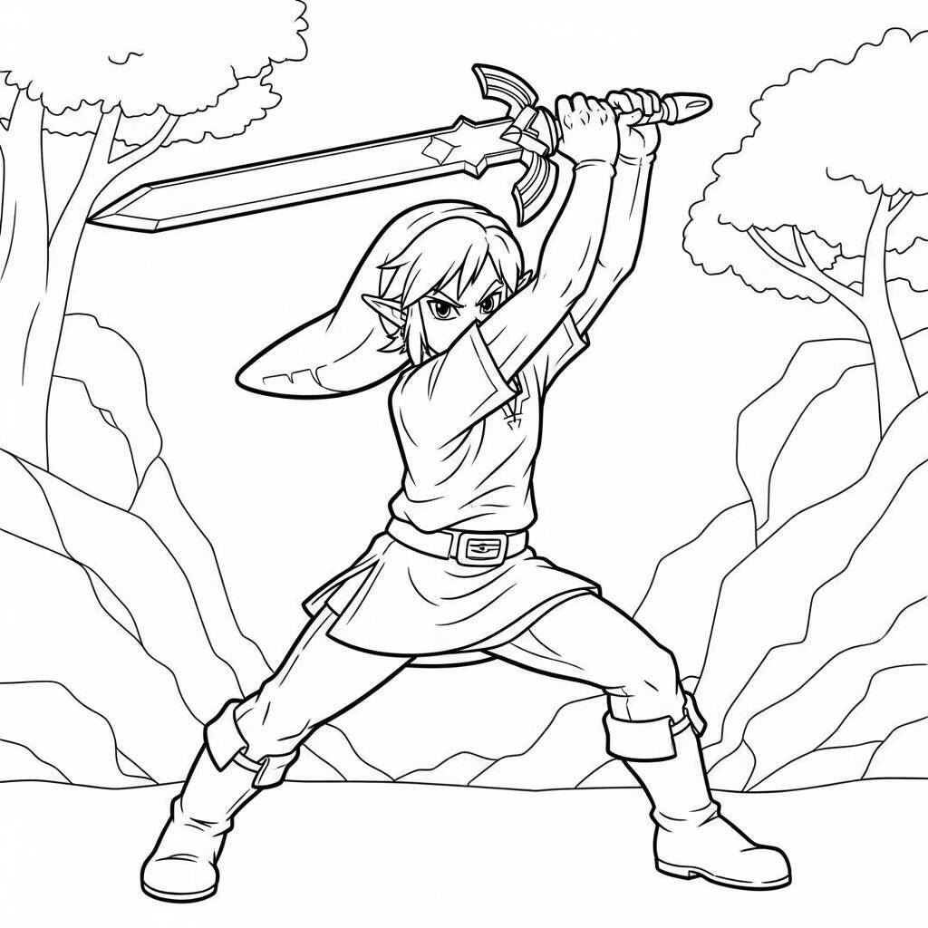 Coloriage Lien en action