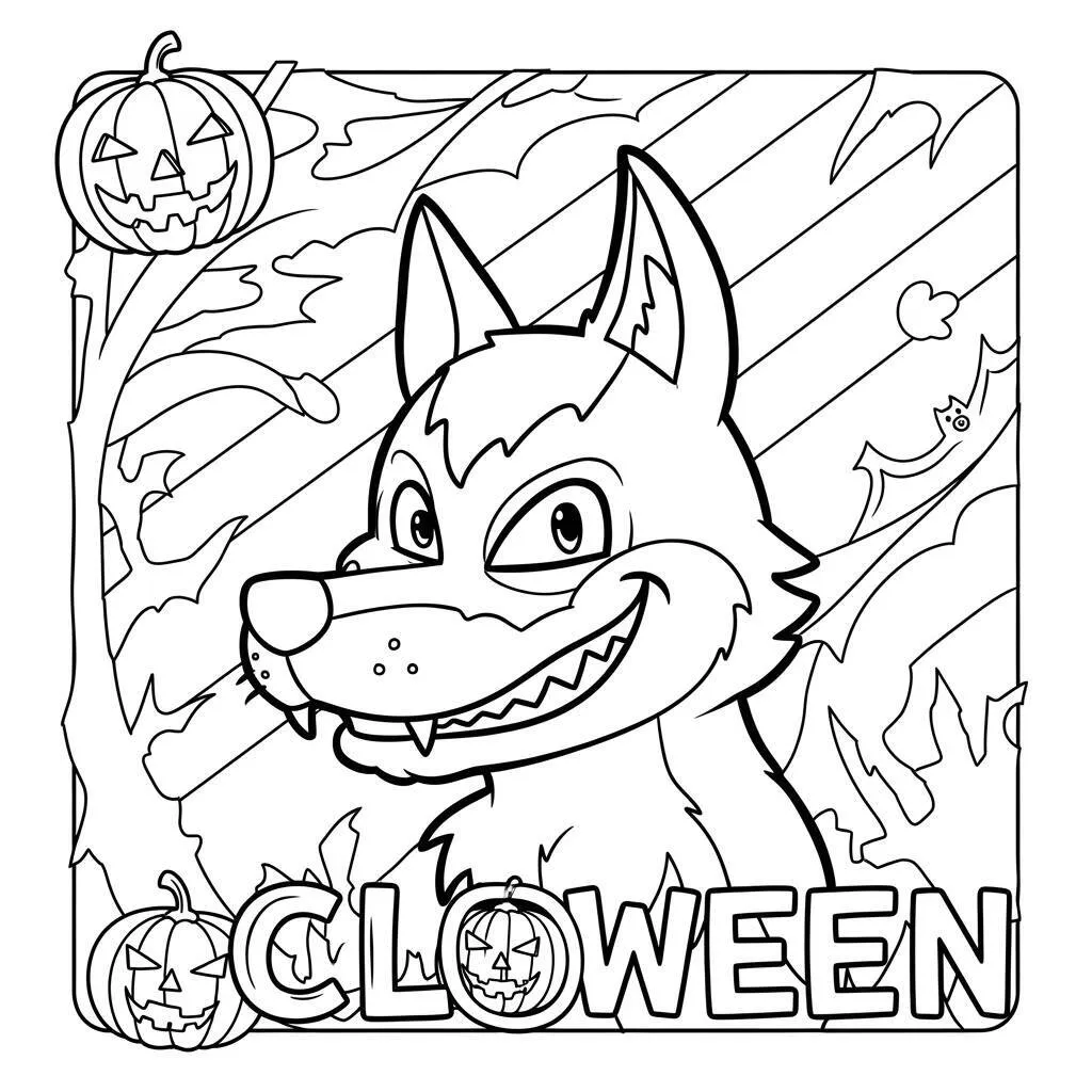 Desenho de Lobo para Colorir