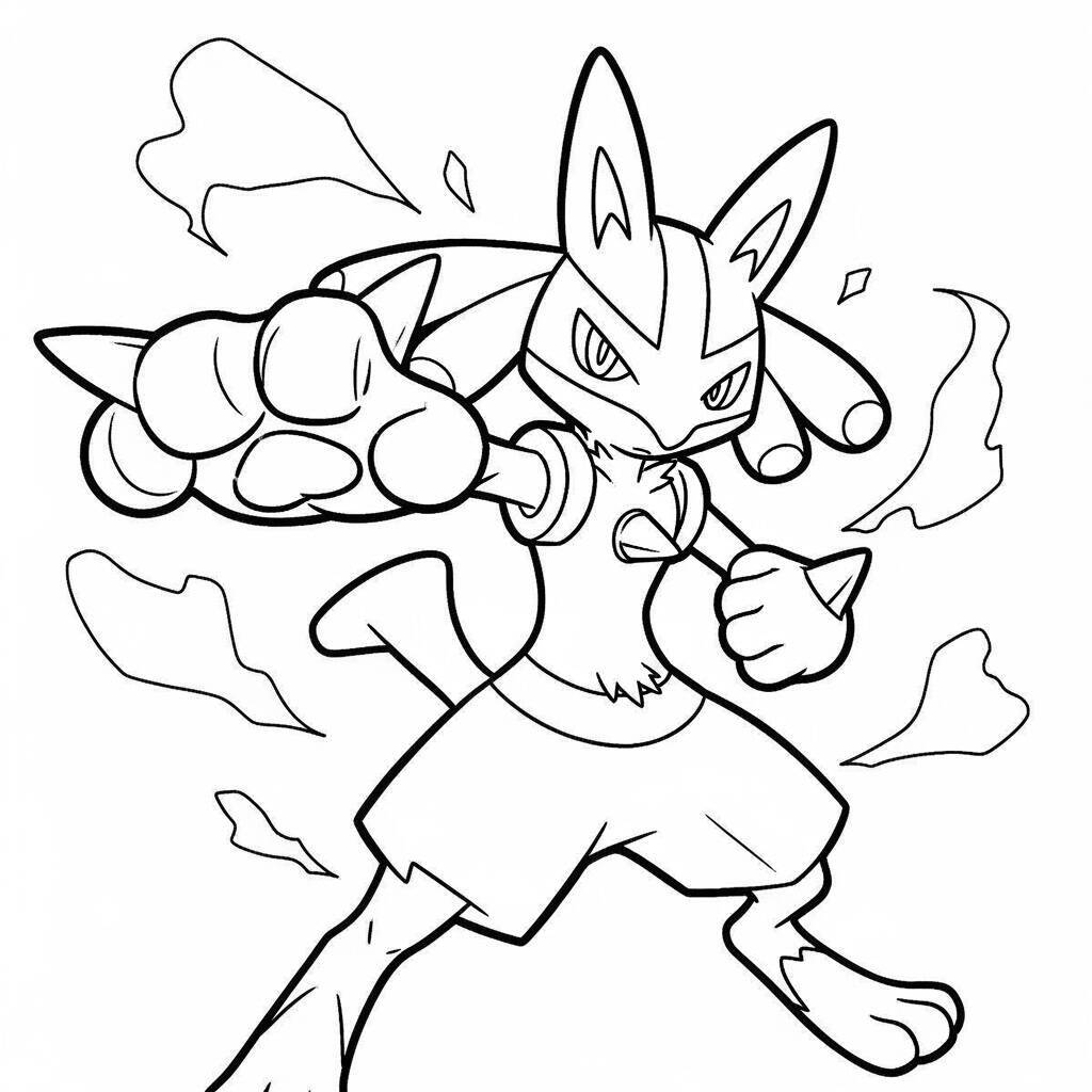Desenho de Lucario para Colorir