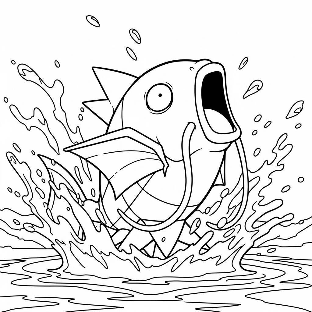 Desenho de Magikarp para Colorir