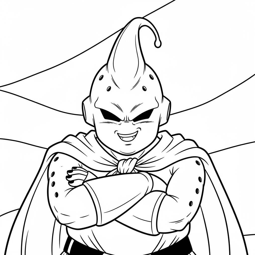 Desenho de Majin Buu para Colorir