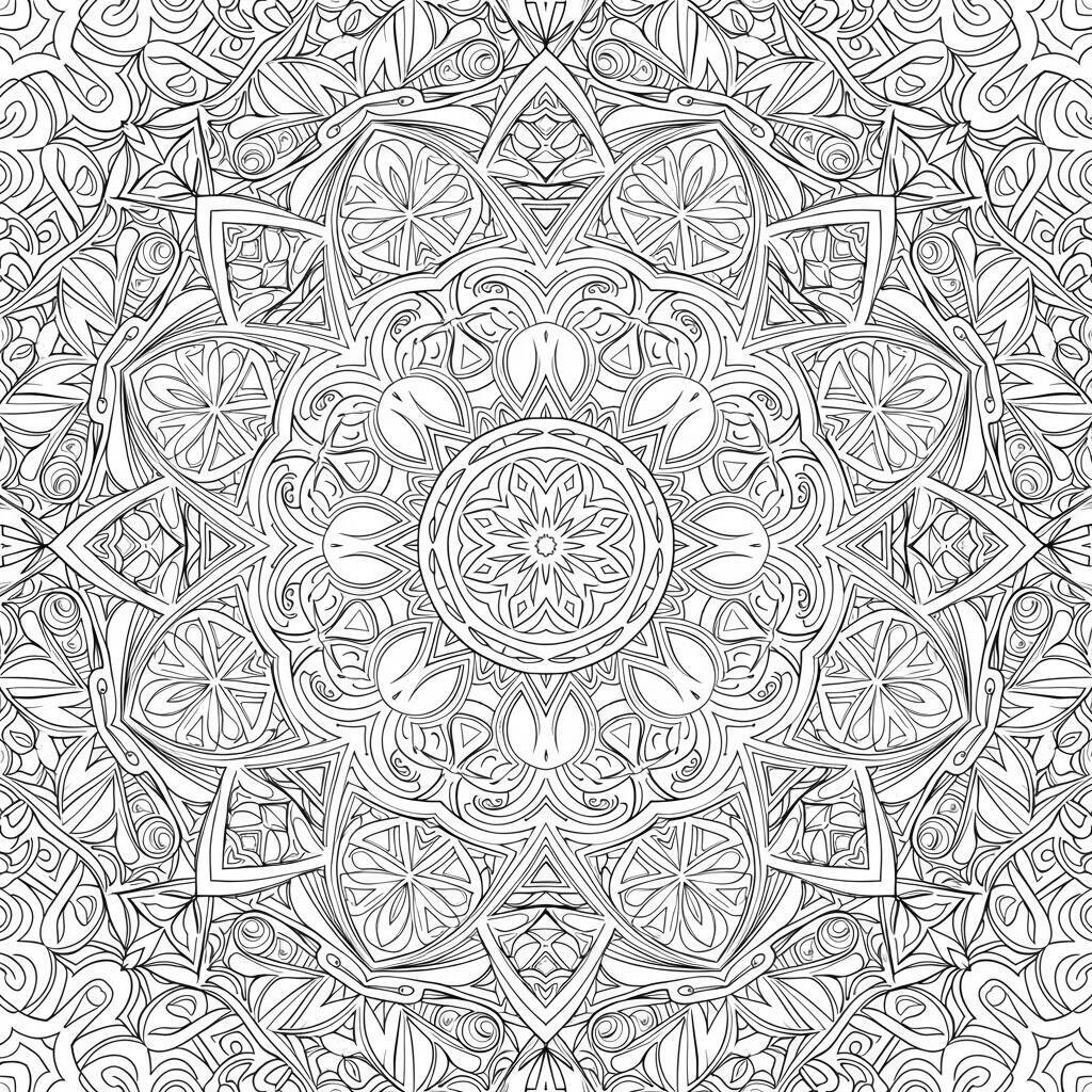 Komplexe Mandala-Malseite