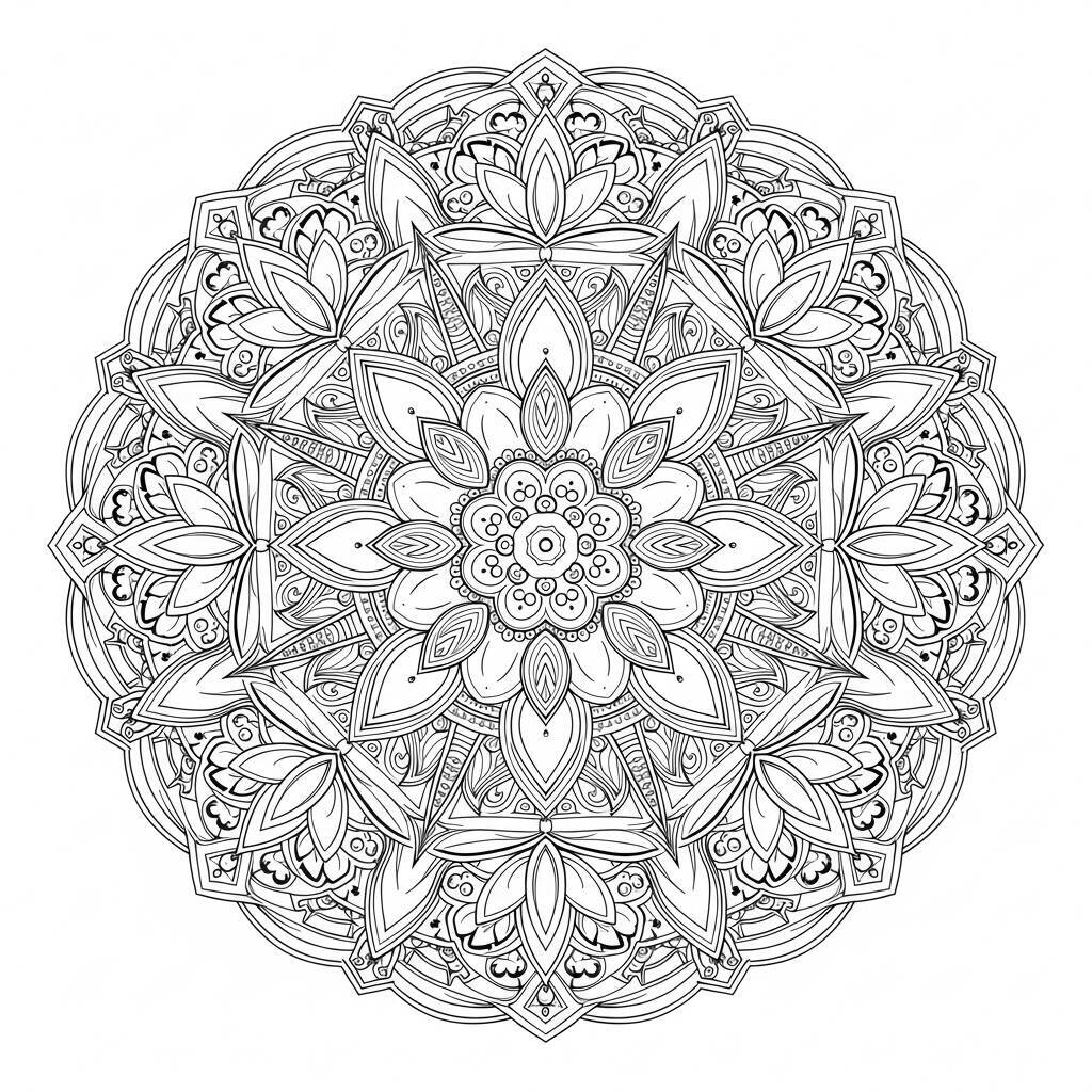 Malseite mit floralem Mandala