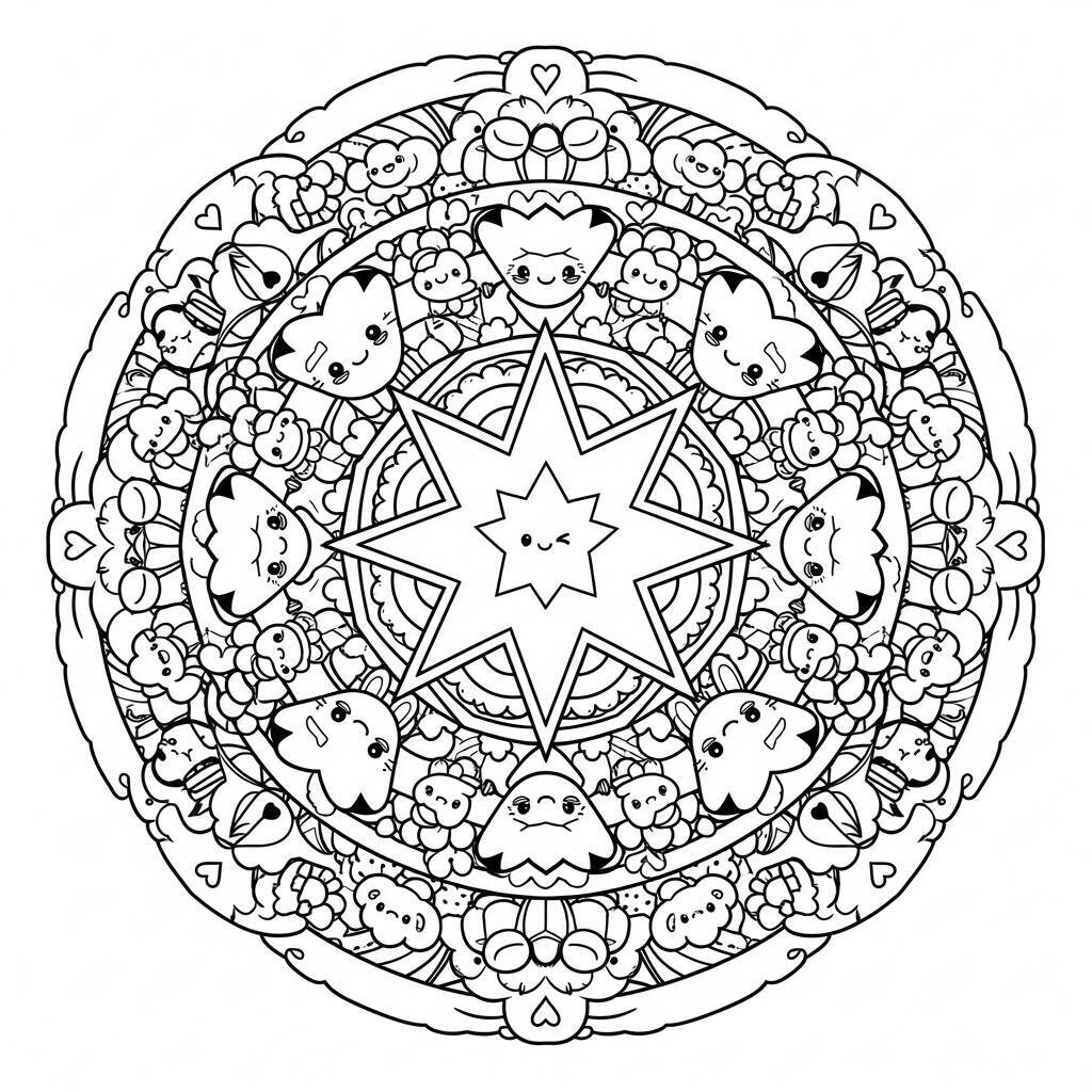 Kawaii-Mandala-Malseite