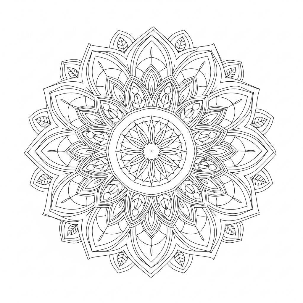 Einfache Mandala-Malseite