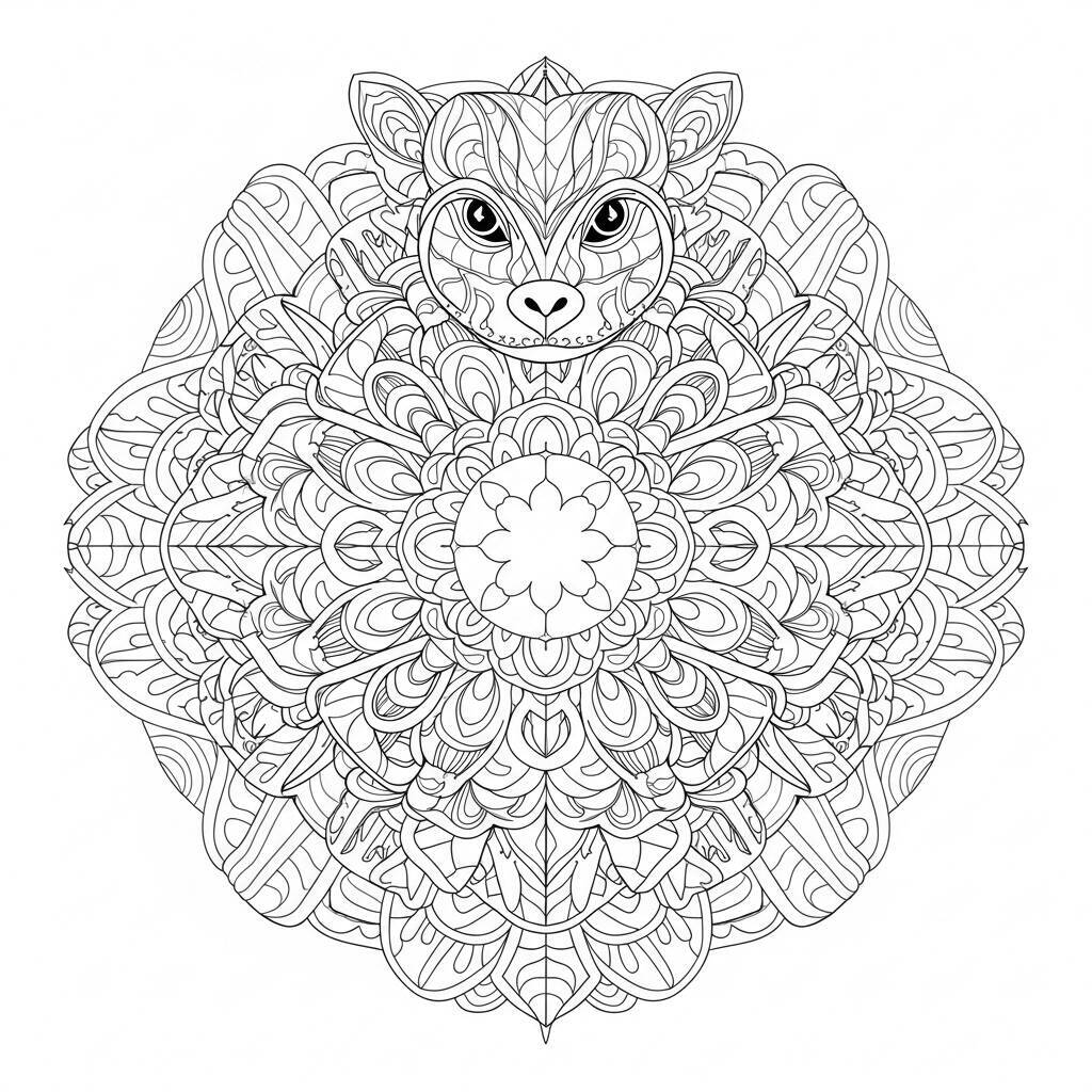 Malseite mit Tiermandala