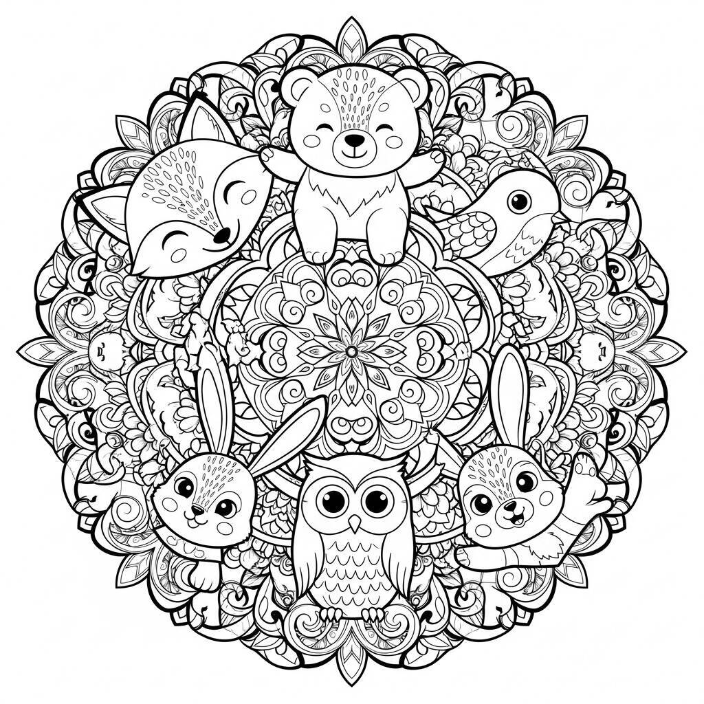 Malseite mit Tiermandala