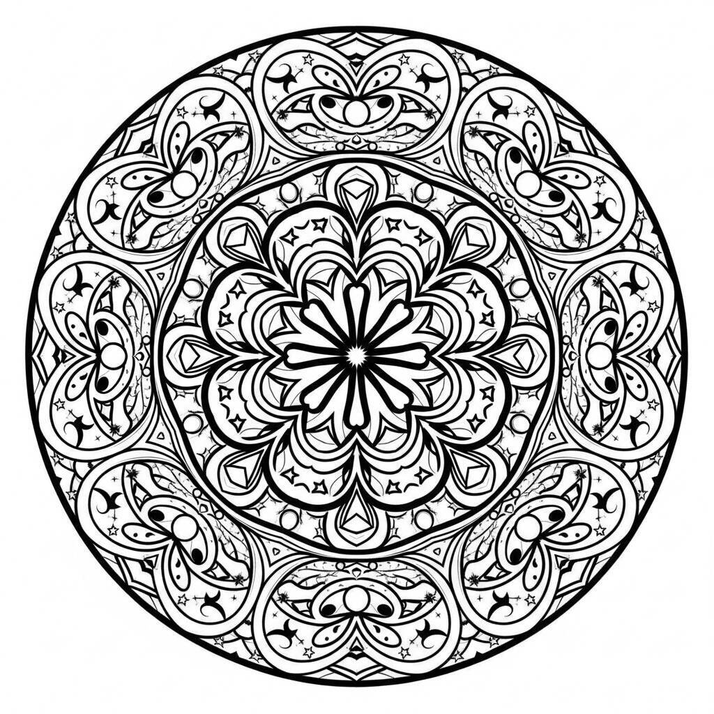 Traum-Mandala-Malseite