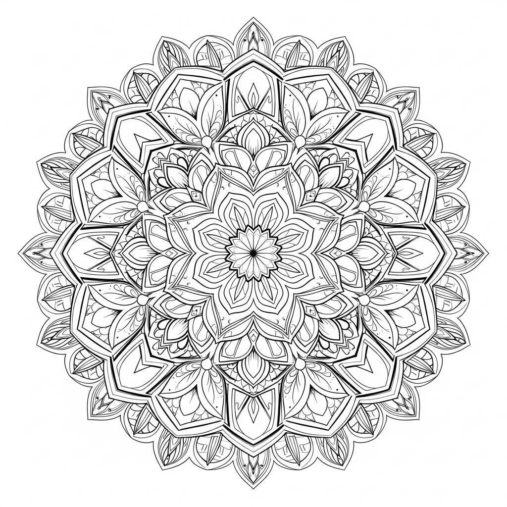 Desenho de Mandala para Colorir