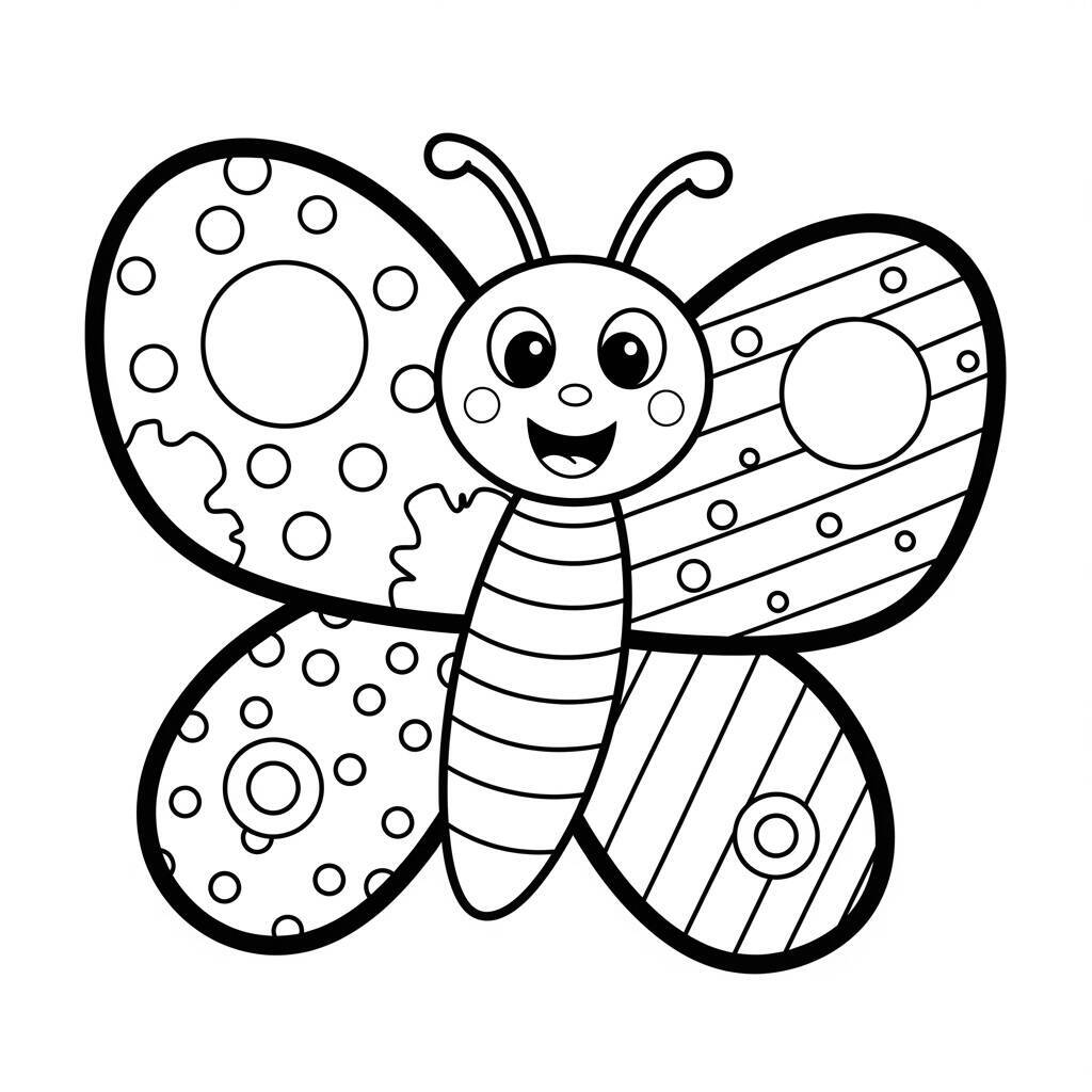 Motten-Malseite für Kinder
