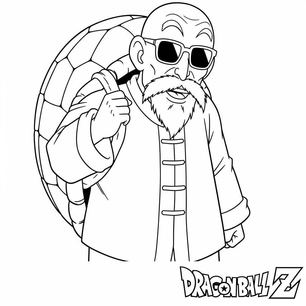Desenho de Master Roshi para Colorir