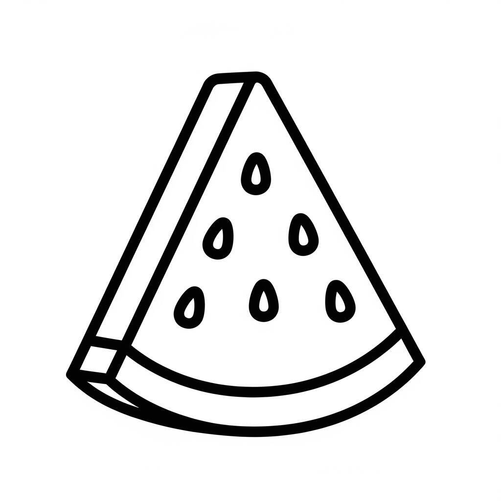 Einfache Wassermelonen-Malseite