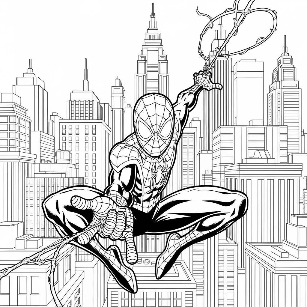 Desenho de Miles Morales para Colorir