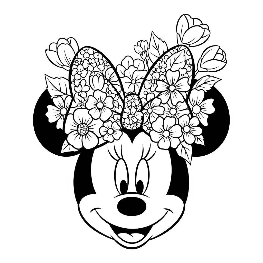 Desenho-de-Minnie-Mouse-para-Colorir Desenho de Minnie Mouse para Colorir