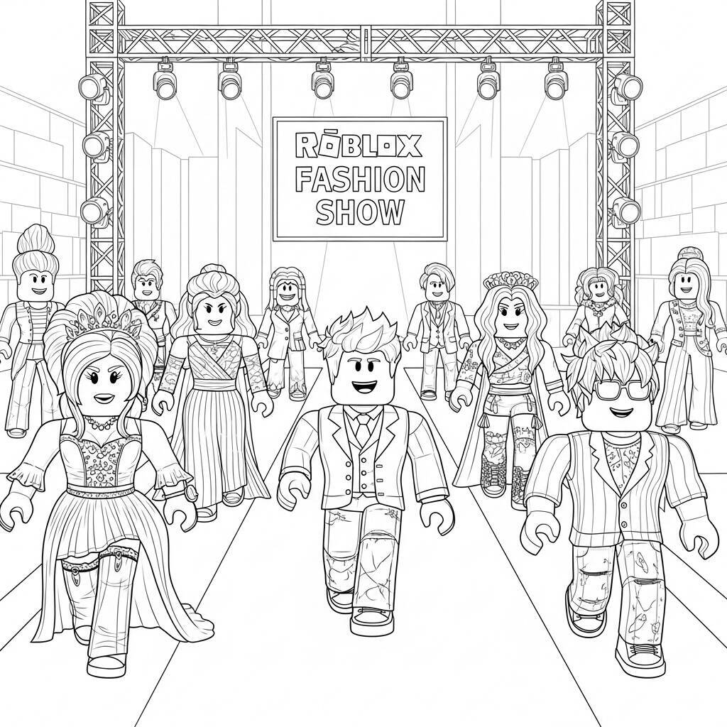 Desenho de Moda do Roblox para Colorir