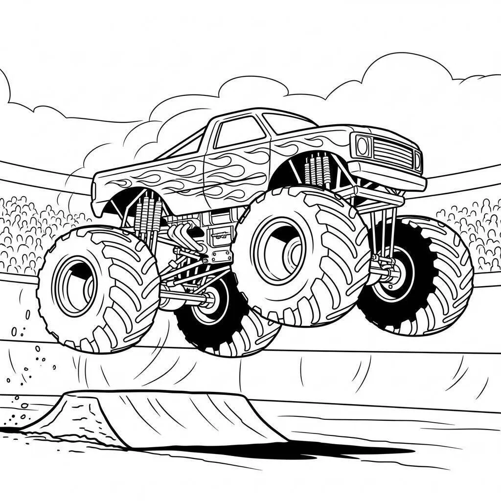 Desenho de Monster Truck para Colorir