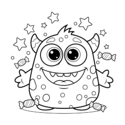 Desenho de Monstro para Colorir