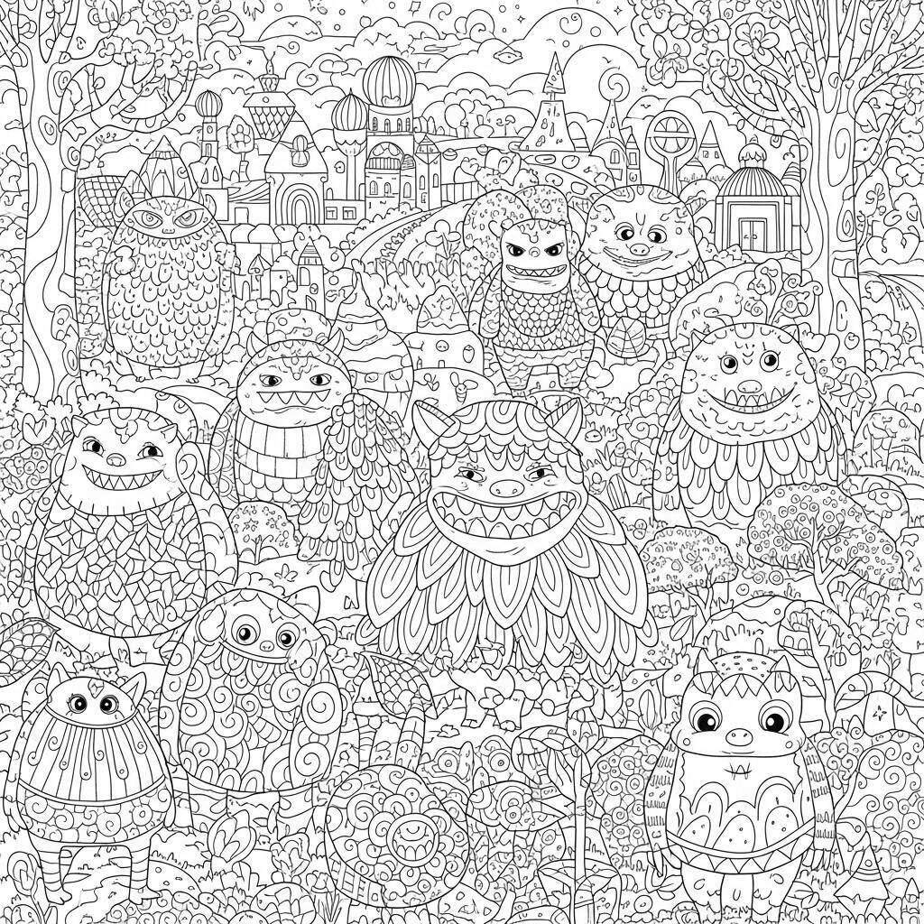 Desenho de Monstros do Roblox para Colorir