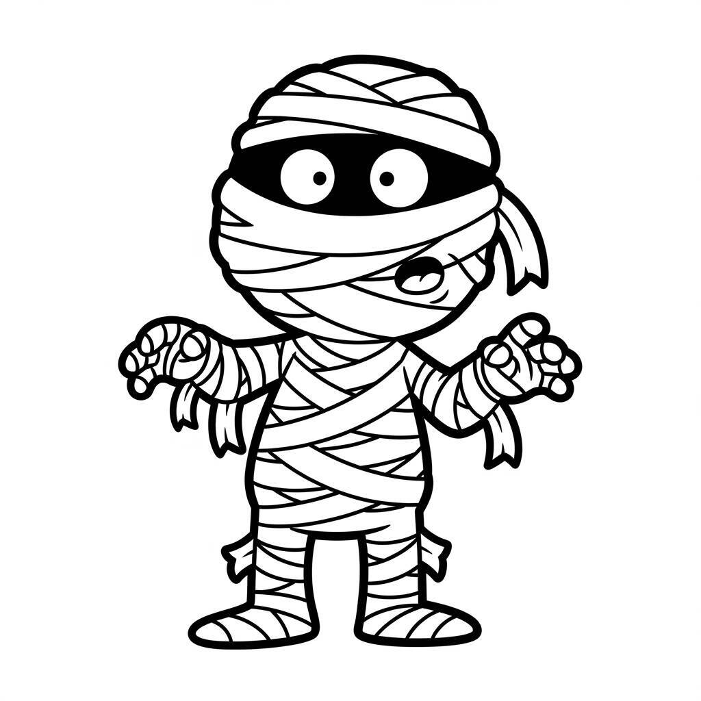 Desenho de Múmia para Colorir