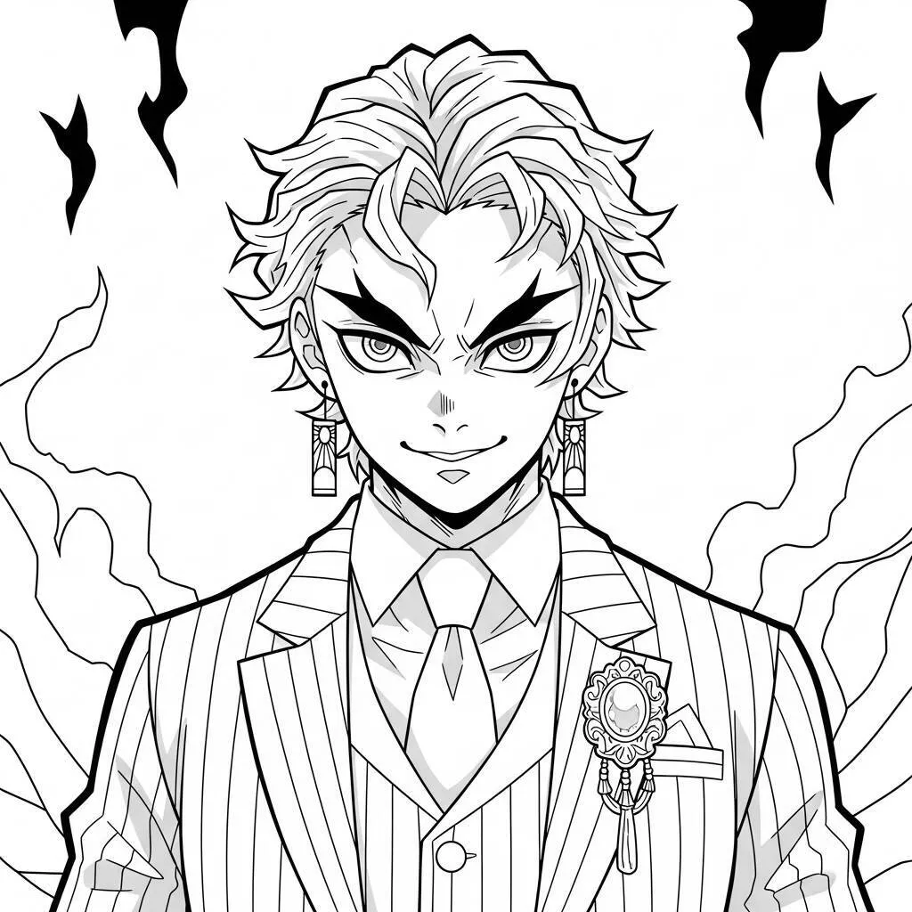 Desenho-de-Muzan-Kibutsuji-para-Colorir Desenho de Muzan Kibutsuji para Colorir