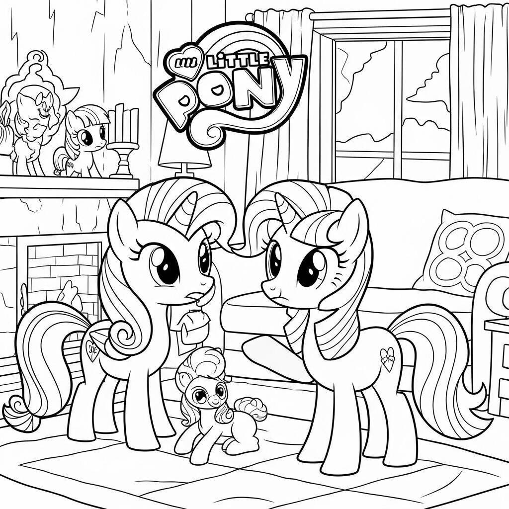 Desenho de My Little Pony e a Amizade para Colorir