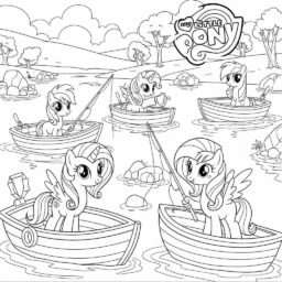 Desenho de My Little Pony e a Aventura no Lago para Colorir