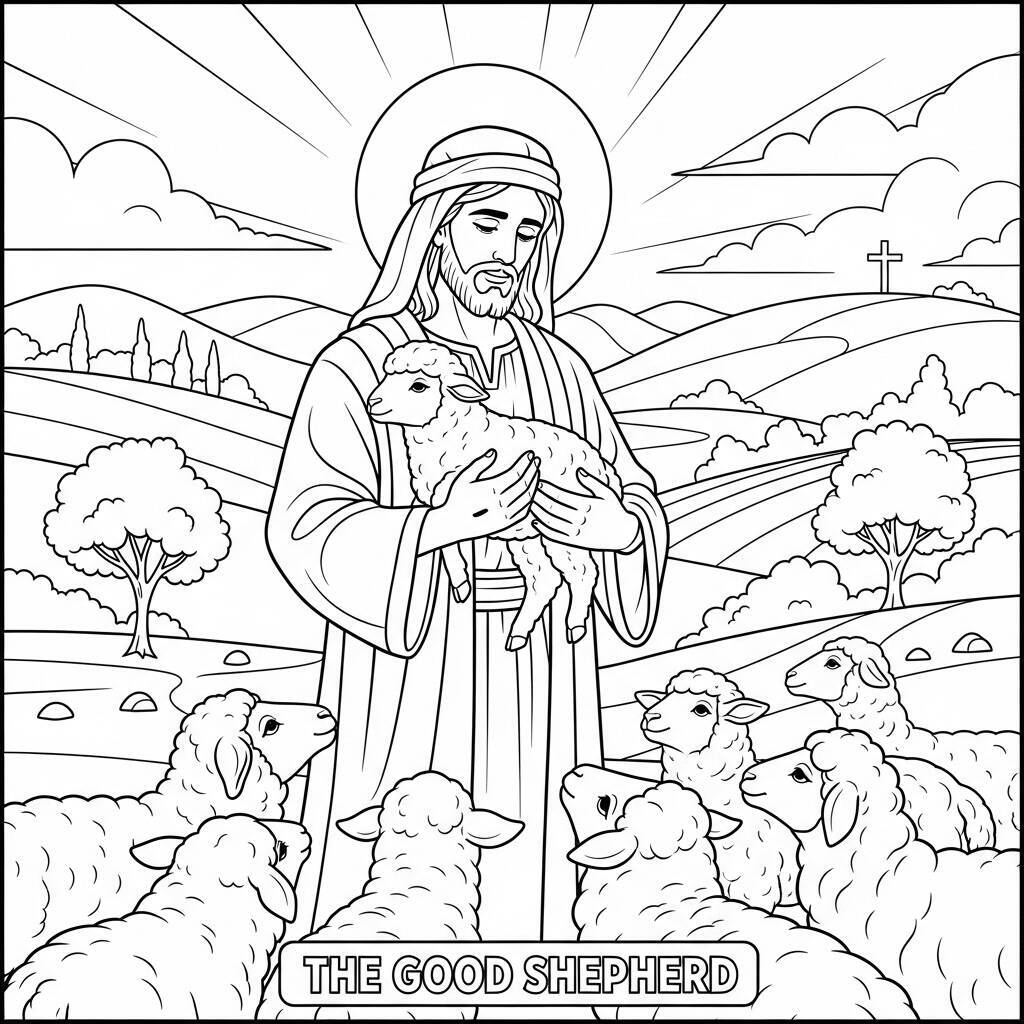 Coloriage Le Bon Pasteur