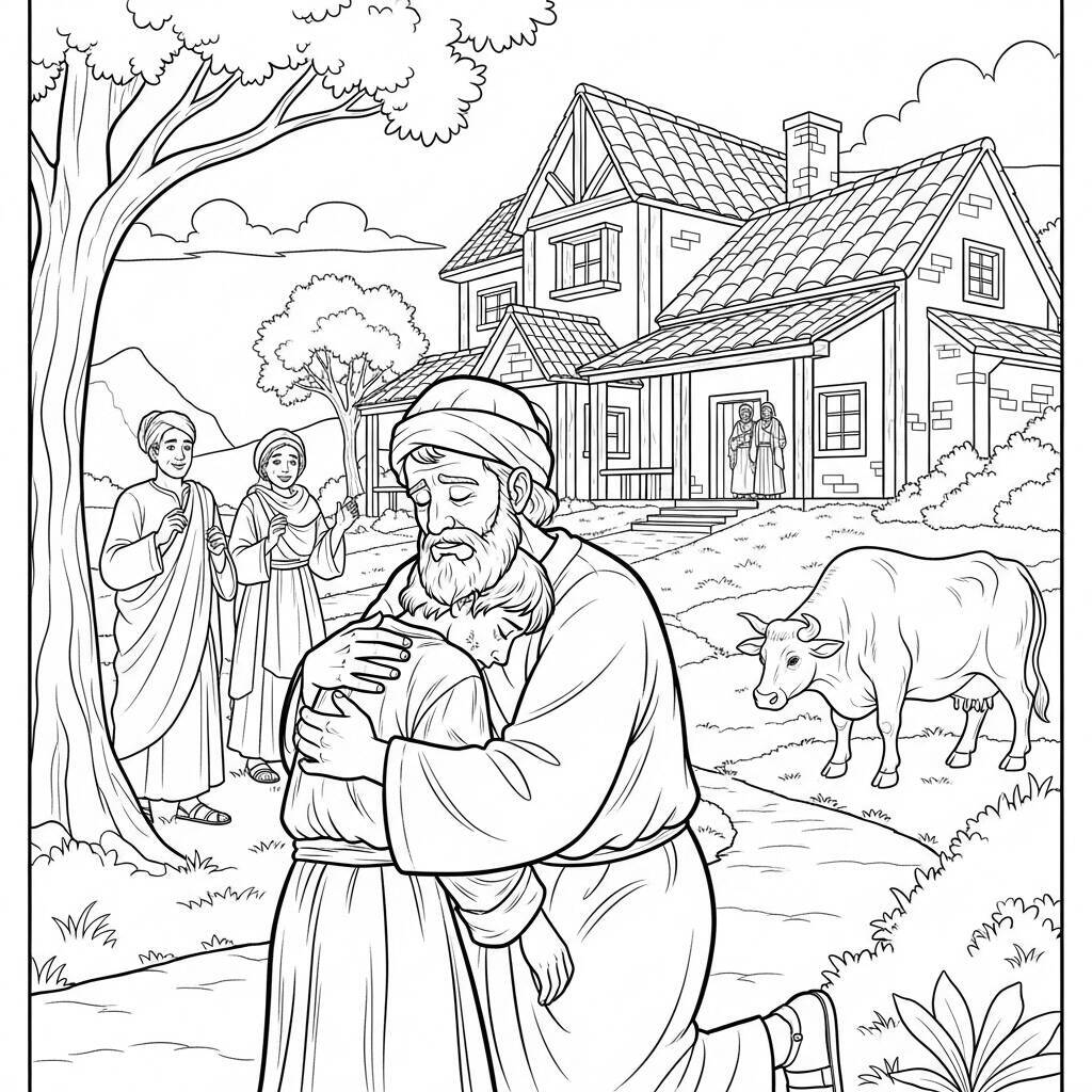 Coloriage Le fils prodigue