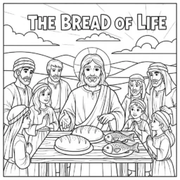Desenho de O Pão da Vida para Colorir