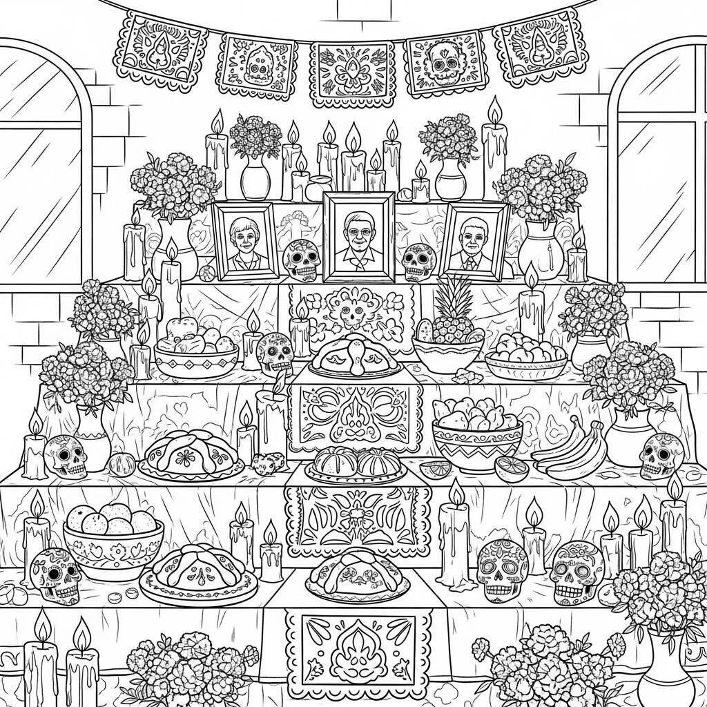 Desenho de Oferenda para Colorir