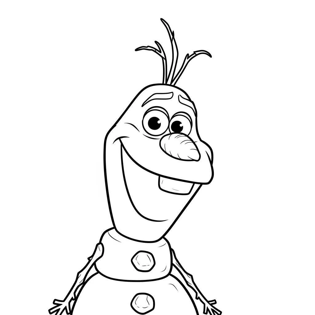 Desenho de Olaf para Colorir