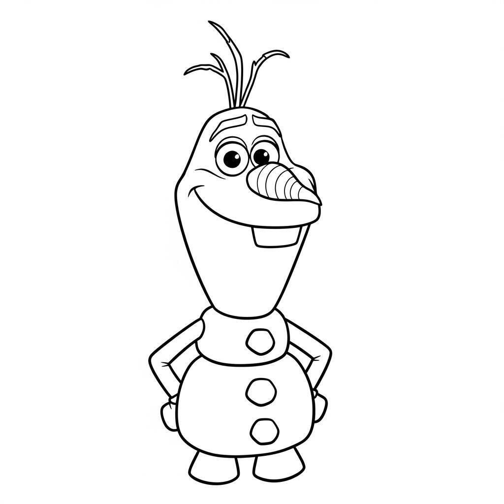 Desenho de Olaf para Colorir
