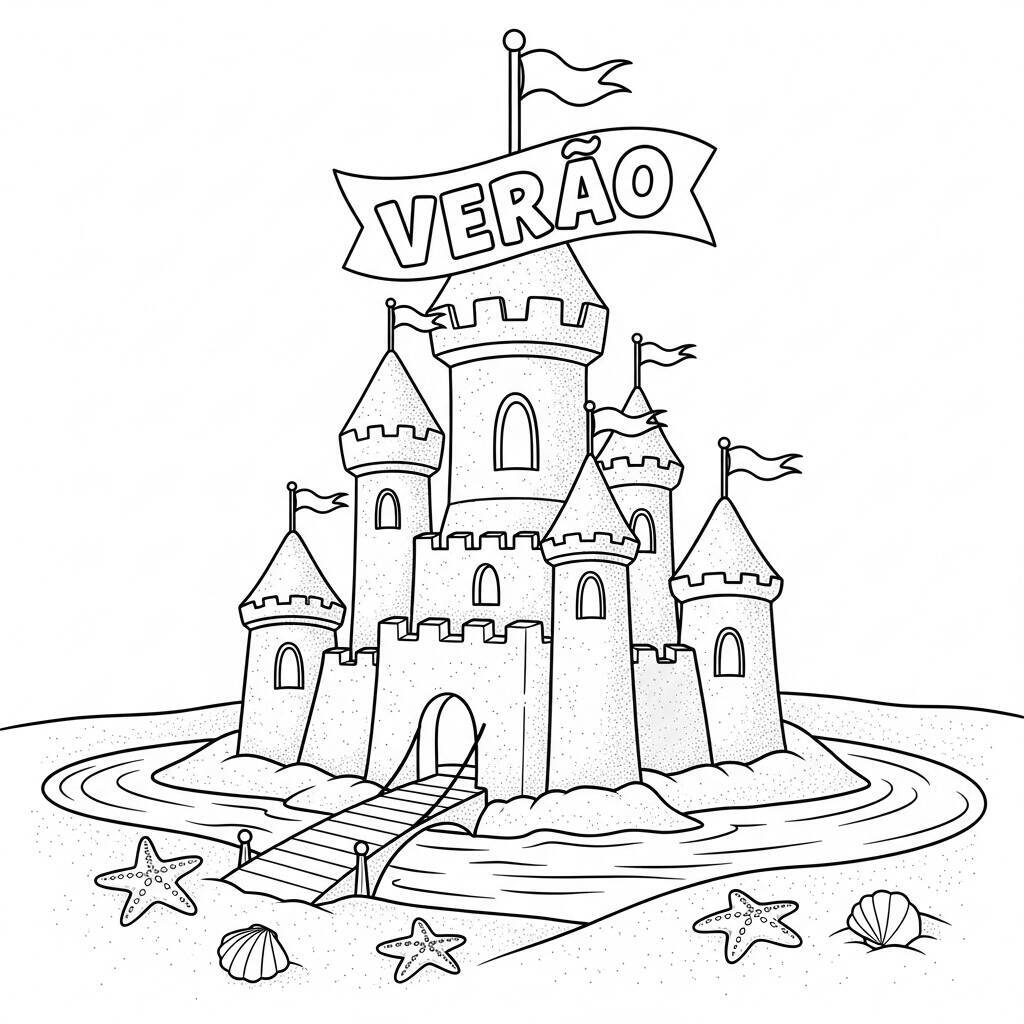 Coloriage du palais de sable