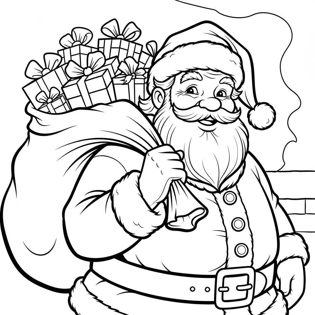 Coloriage du Père Noël