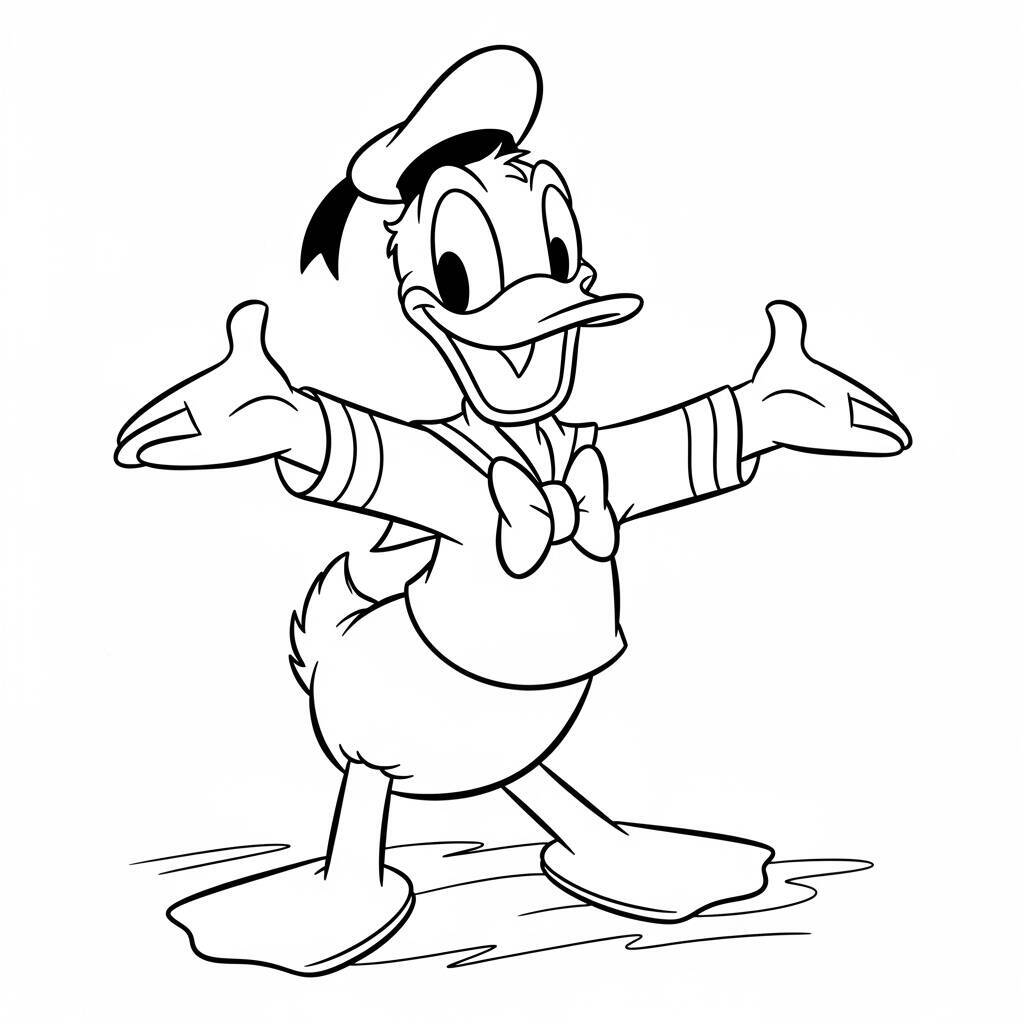 Desenho de Pato Donald para Colorir