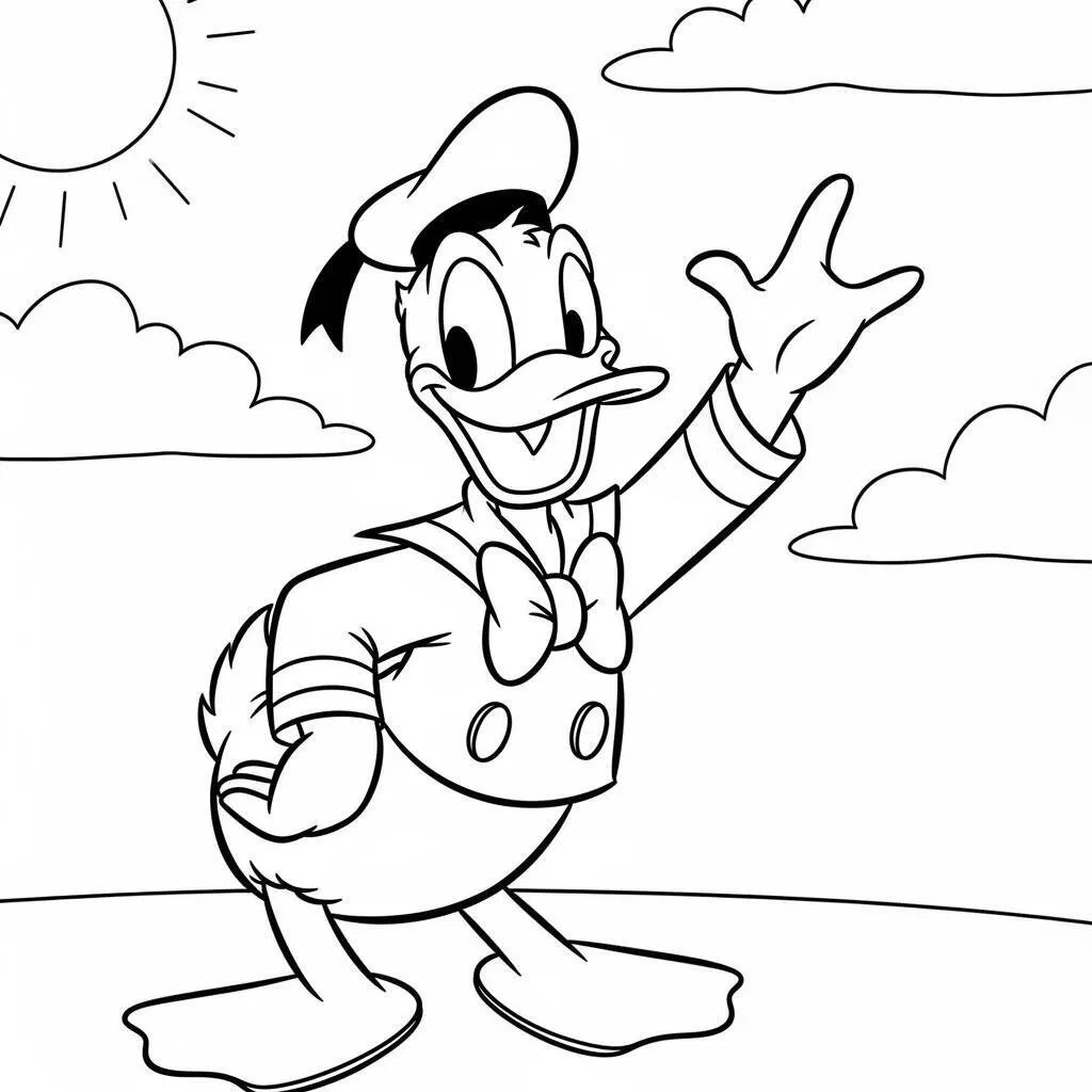 Desenho-de-Pato-Donald-para-Colorir Desenho de Pato Donald para Colorir