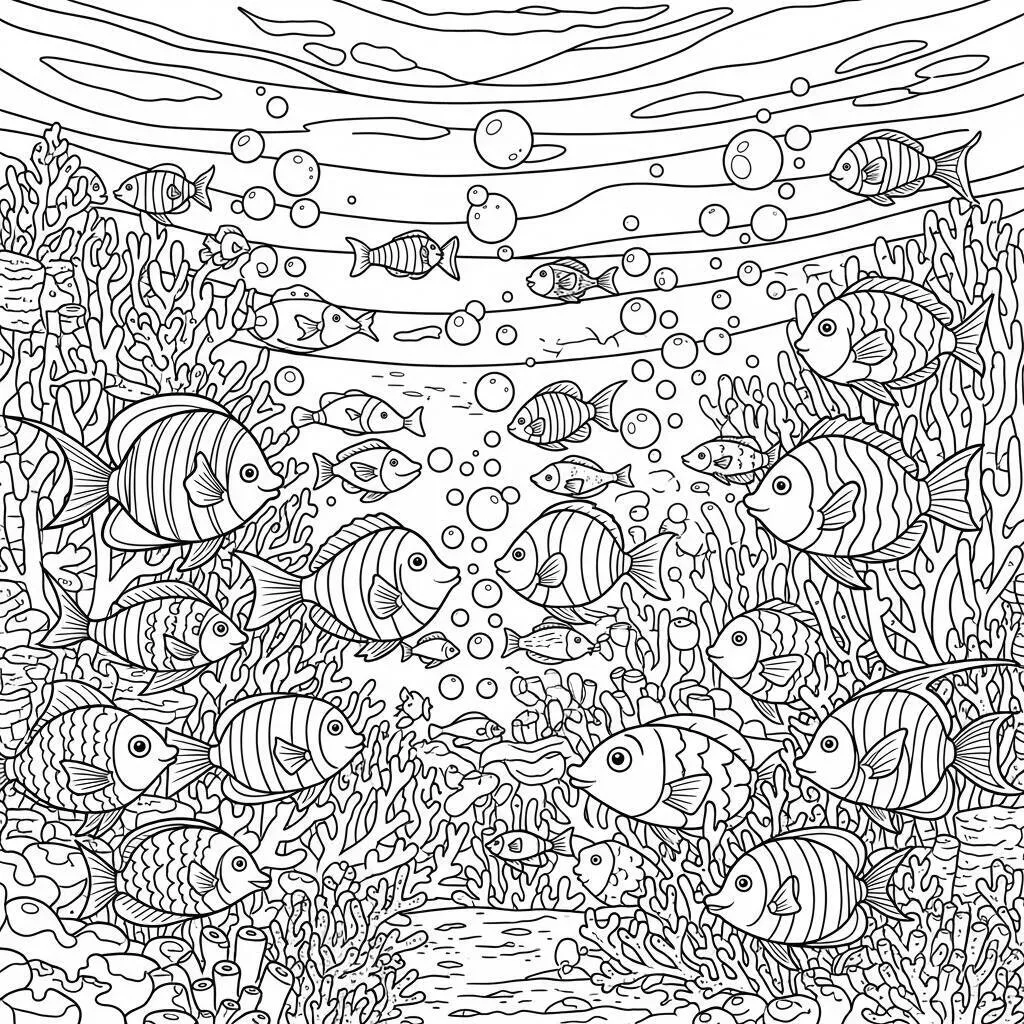 Desenho de Peixe para Colorir