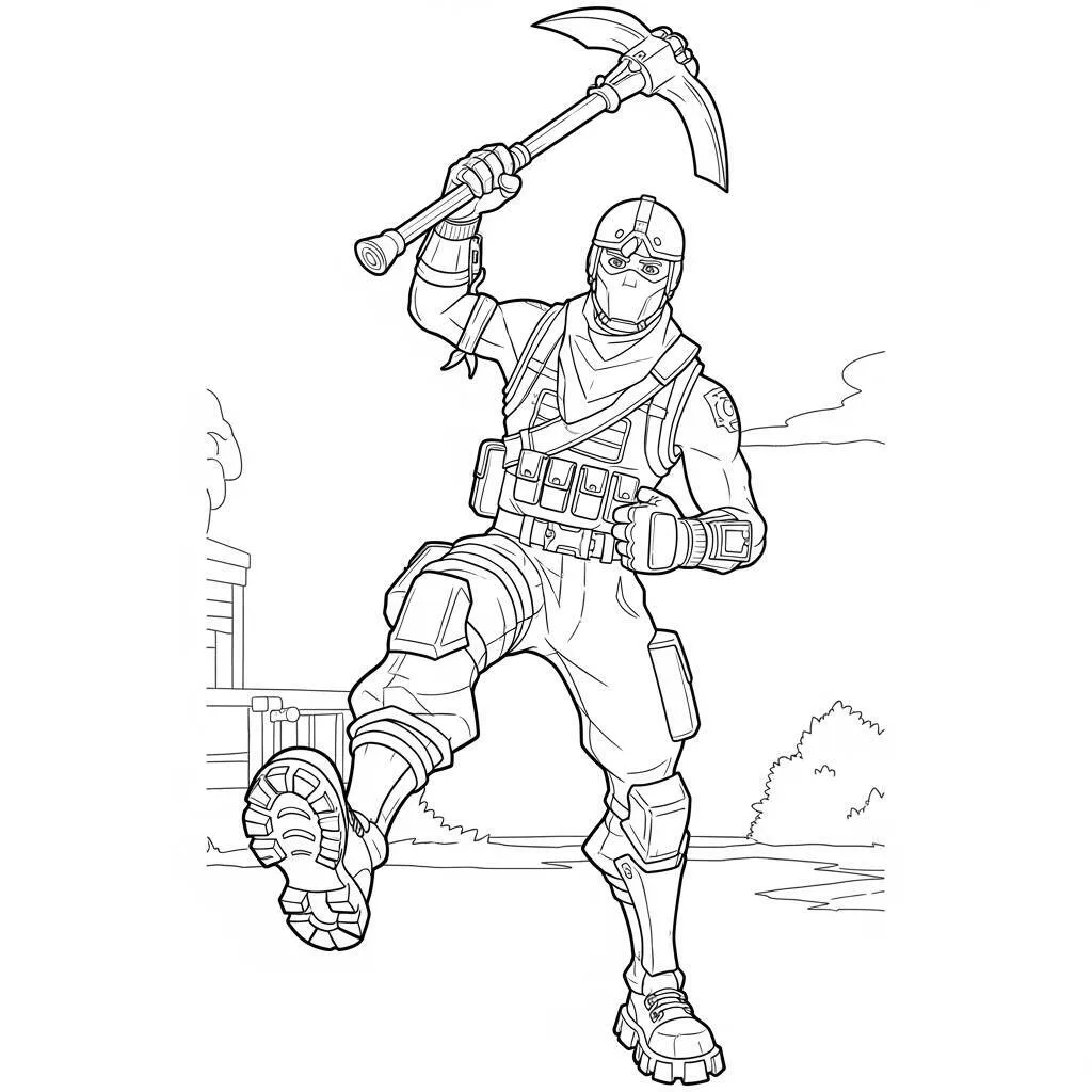 Desenho de Personagens Fortnite para Colorir