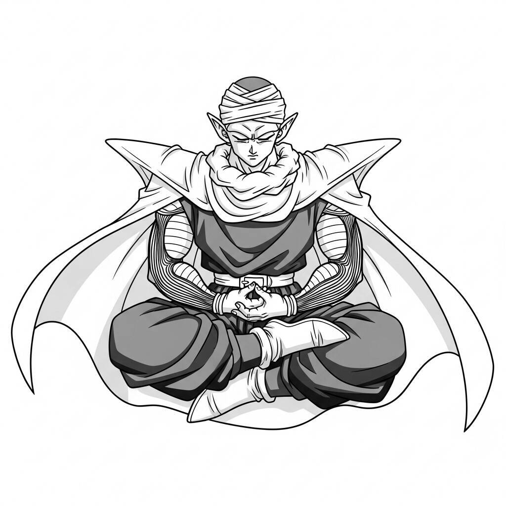 Desenho de Piccolo para Colorir