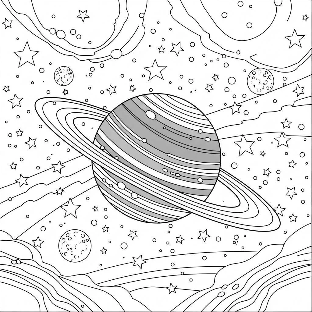 Desenho-de-Planeta-Espaco-para-Colorir Desenho de Planeta Espaço para Colorir