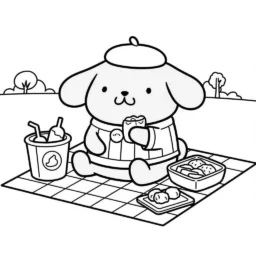 Desenho de Pompompurin para Colorir