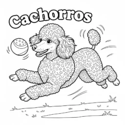 Desenho de Poodle para Colorir