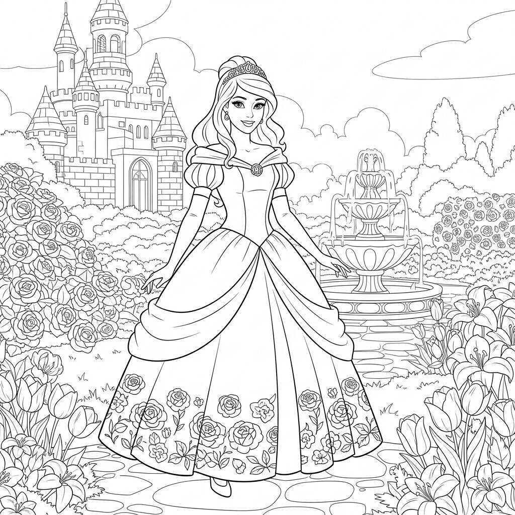 Princess Coloring Page