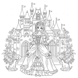 Princesa Página Para Colorear