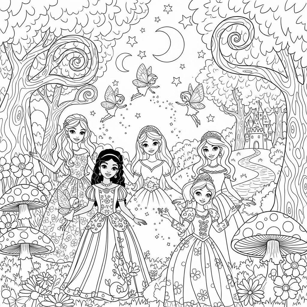 Coloriages Princesses et Fées