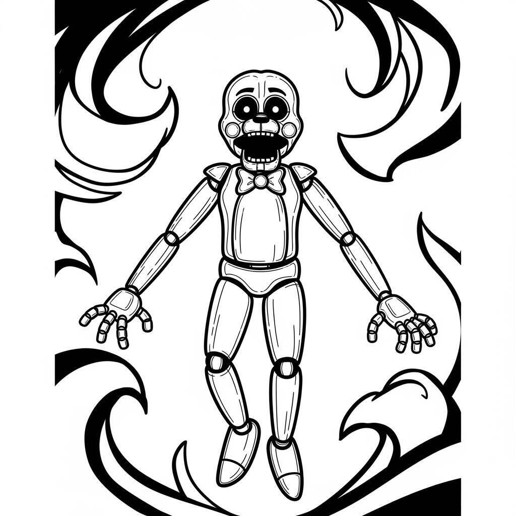Desenho de Puppet de Five Nights at Freddy's para colorir