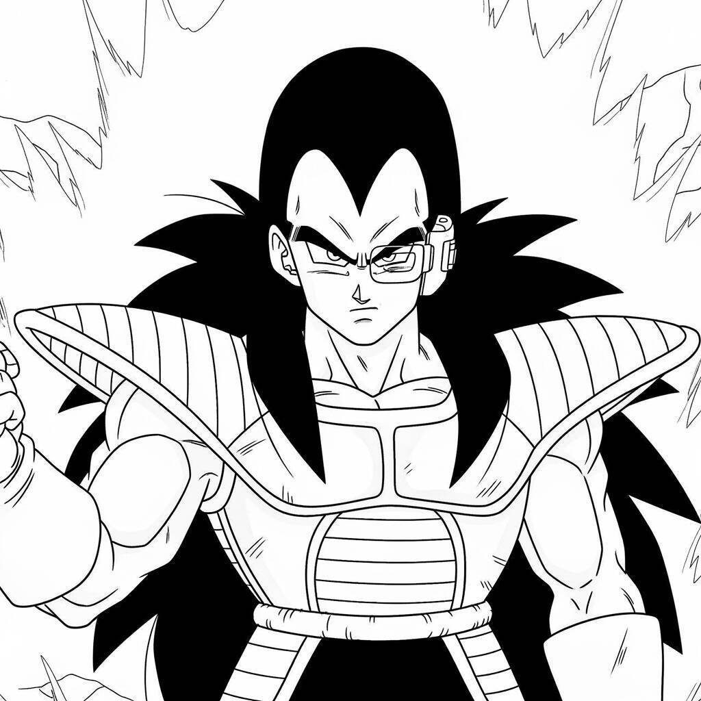 Desenho de Raditz para Colorir